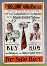 Vintage Victor Collar Button Chicago IL Paper Advertising Sign