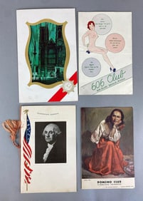 Group of 4 Vintage Menus