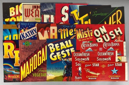 Group of Assorted Advertising Labels