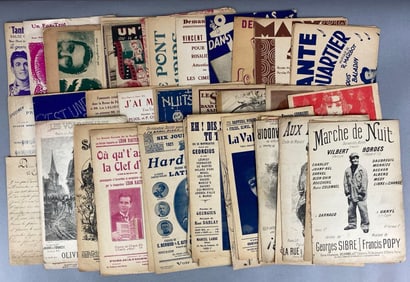 Collection of Vintage French Sheet Music