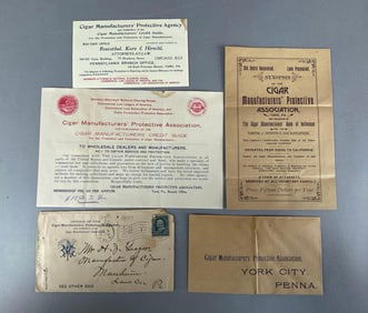 Group of Cigar Mfg Protective Association Advertising Ephemera