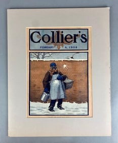 1904 Colliers Roger Black Man Snowballs Advertising Sign