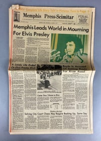 August 17 1977 Memphis Press Elvis Presley Death Newspaper