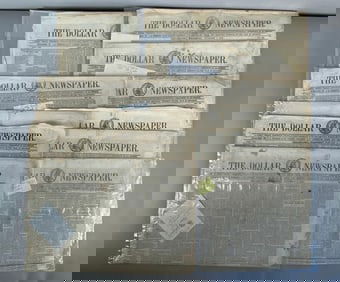 Group of 1849 Philadelphia The Dollar Newspapers