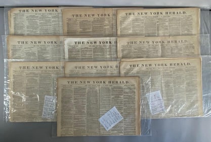 Group of 1871 The New York Herald Newspapers