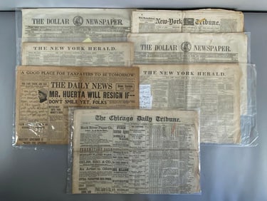 Group of 1840s - 1910s Assorted Newspapers