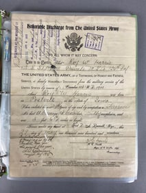 Collection of 1918 US Army Private Roy W Starrie Photographs and More