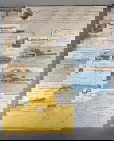 Group of 27 Bills and Bills of Lading