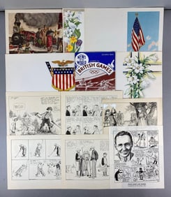 Group of 6 1920s Cartoons and More