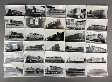 Group of 80 Railroad Engine Photos