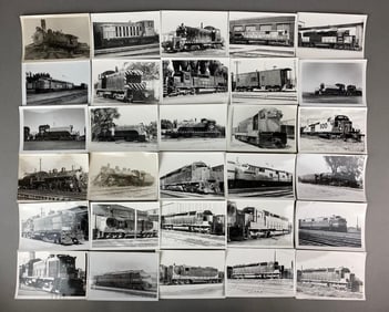 Group of 120 Railroad Engine Photos