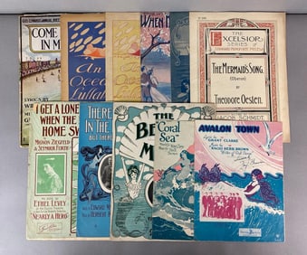 Group of 11 Mermaid Music Sheets