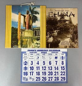 Group of 2 Vintage Hawaiian Calendars and More