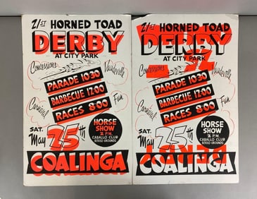 Groupnof 2 25th Horned Toad Derby Posters