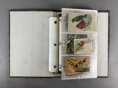 Binder Of Antique Advertising Trade Cards