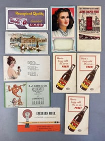 Group of Vintage Advertising Ink Blotters and More