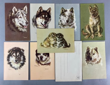 Group of Alaska Cruise Lines Dog Lithograph Menua