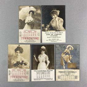 Group of 1900s - 1910s Midwest Advertising Women Calendars