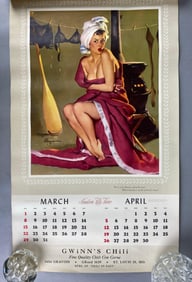 1953 Gwinns Chili St Louis Missouri Advertising Pin-Up Calendar