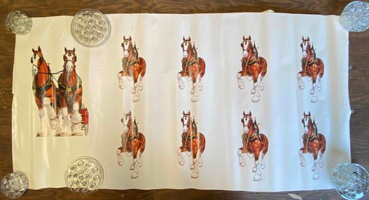 Group of 2 Budweiser Clydesdale Posters