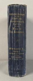 1894 Official Records of the Union and Confederate Navies in the War of the Rebellion Hardcover Book