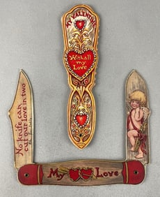 Group of 2 Vintage Mechanical Valentines