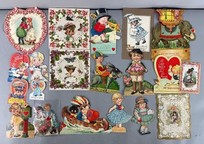 Group of Vintage Die-Cut Valentines