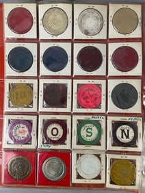 Group of Buttons, Tokens, and More