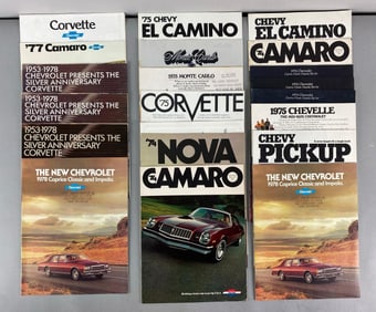 Group of 1970s Chevrolet Dealership Advertising Brochures