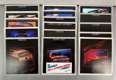 Group of 1980s Chevrolet Dealership Advertising Brochures