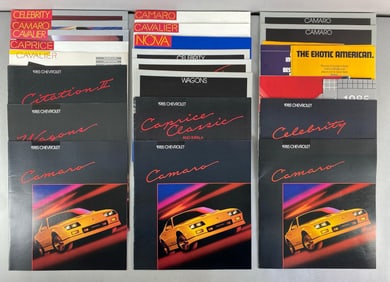 Group of 1980s Chevrolet Dealership Advertising Brochures