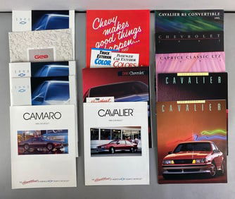 Group of 1980s - 1990s Chevrolet Dealership Advertising Brochures