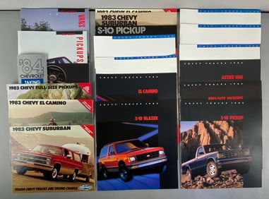 Group of 1980s - 1990s Chevrolet Dealership Advertising Brochures