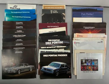 Group of 1970s - 1980s Pontiac Dealership Advertising Brochures