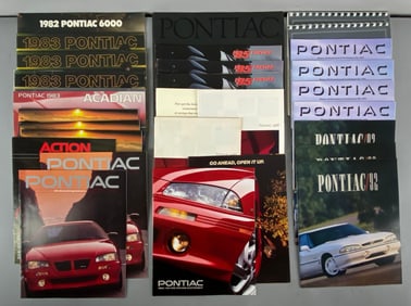 Group of 1980s - 1990s Pontiac Dealership Advertising Brochures