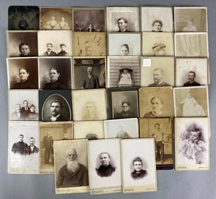 Group of Antique Illinois Cabinet Cards