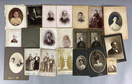 Group of Antique Illinois Cabinet Cards