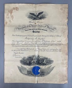 1931 Herbert Hoover Navy Promotion of Montgomery M. Taylor Document