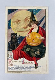 Winsch Halloween Lantern Postcard
