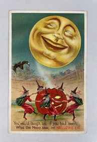 Halloween Moon Postcard