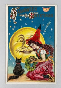 Halloween Greetings Postcard