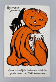 Jack O Lantern Halloween Postcard