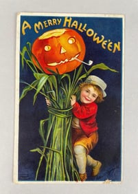 Clapsaddle Merry Halloween Postcard
