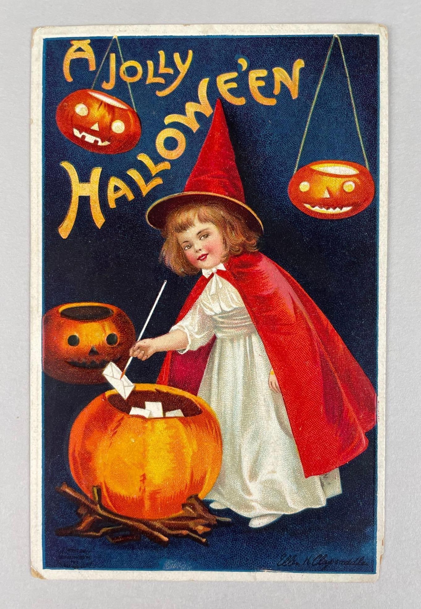 Clapsaddle Jolly Halloween Postcard (1 of 2)