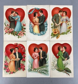 Postcards - Set of 6 Valentines Day