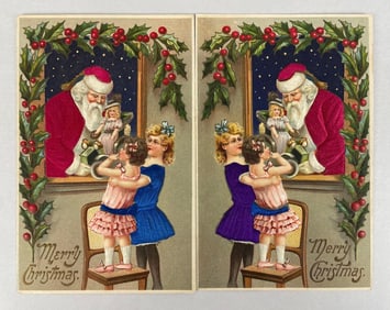 Postcards - 2 Santa Christmas
