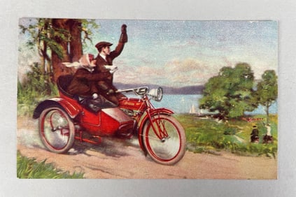 Indian Motorcycle Advertising Postcard