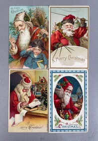Postcards - 4 Christmas Santa