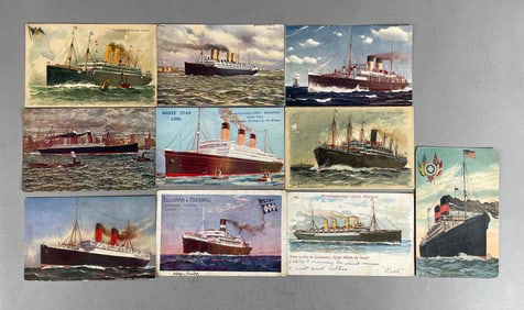 Postcards - 10 Steamships