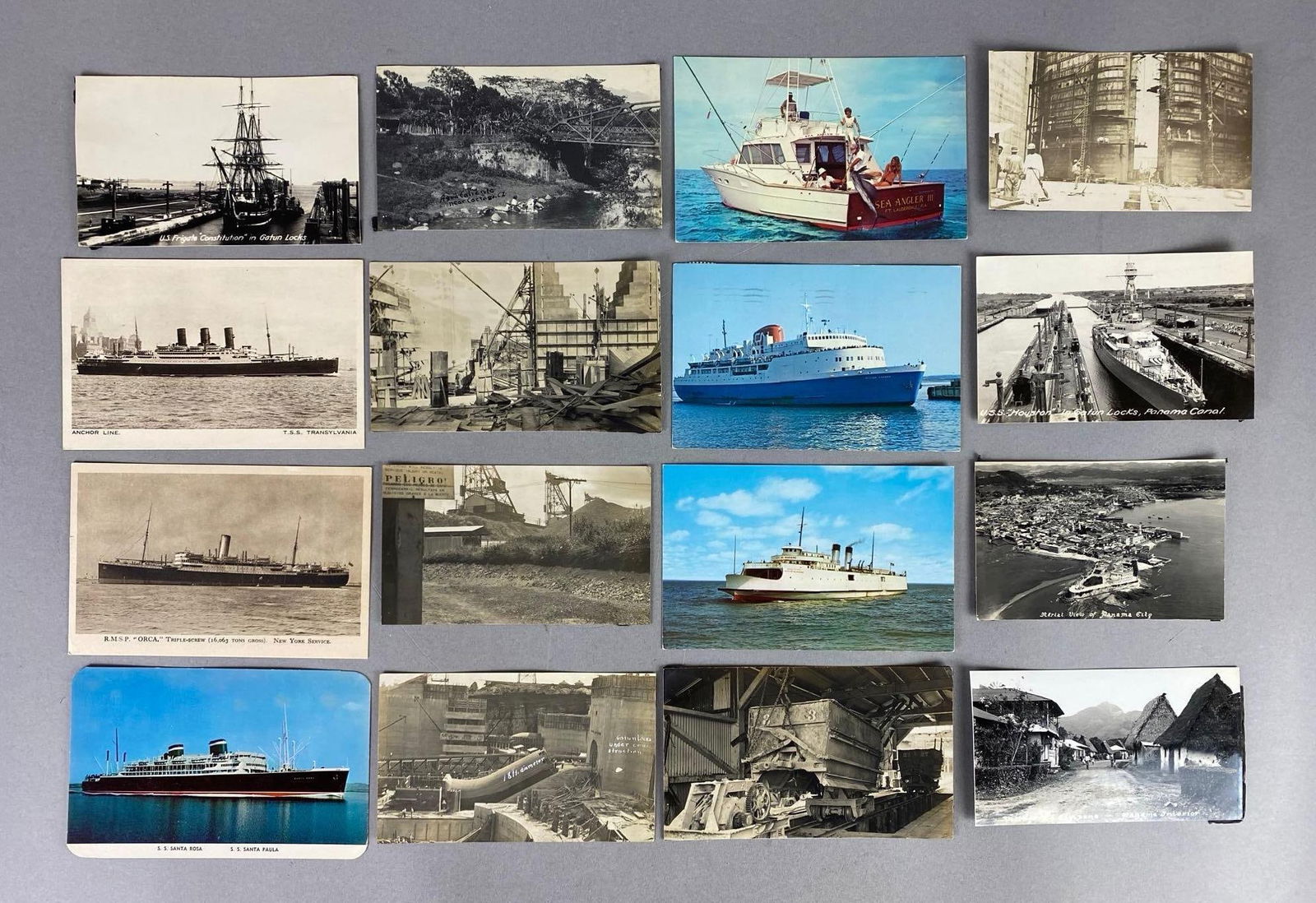Postcards - 40+ Ships and More: Includes real photo, printed, Panama Canal, Shipyard, and more.